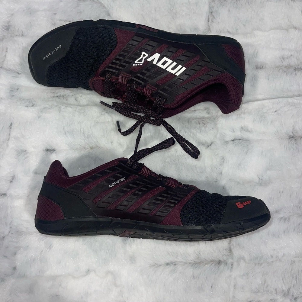 Inov-8 Black and Dark Red Running Shoes size 8